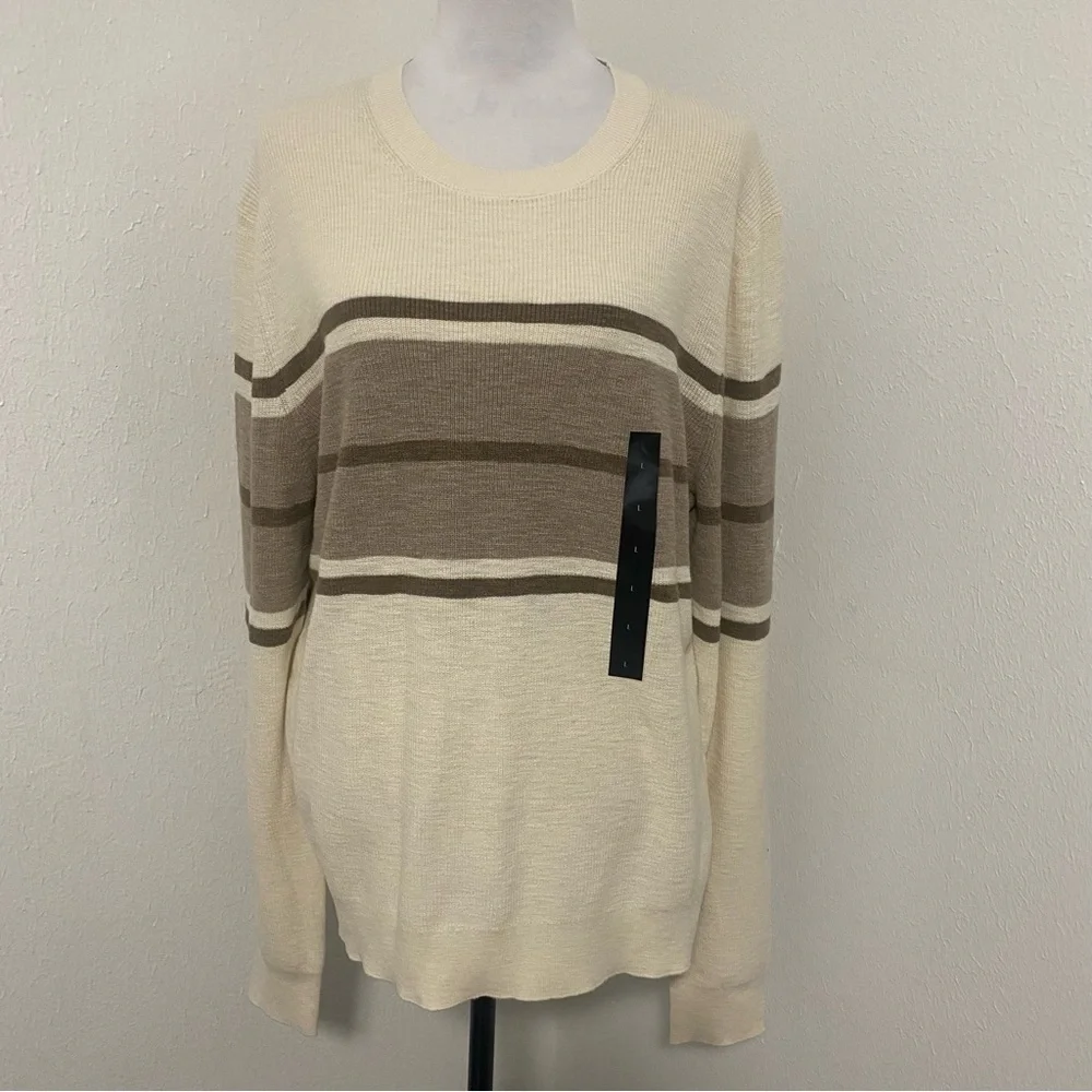 BANANA REPUBLIC MENS 100% ORGANIC COTTON CREW-NECK SWEATER SIZE LARGE NWT